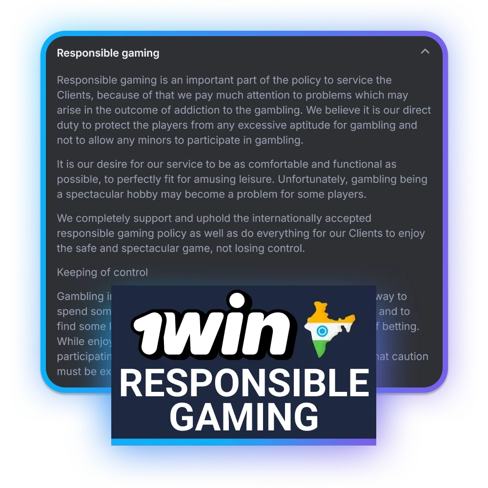 Gamble responsibly and have fun at 1win casino.