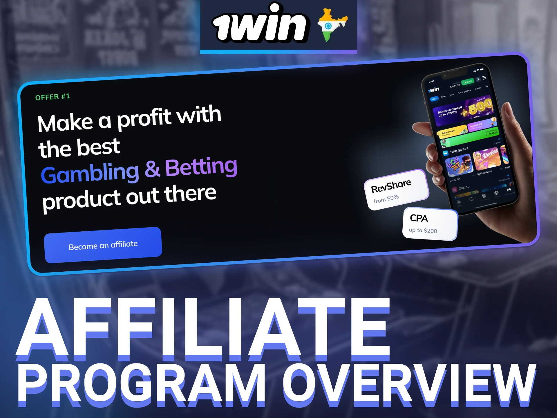 Grow your income with the 1win affiliate program's commissions.