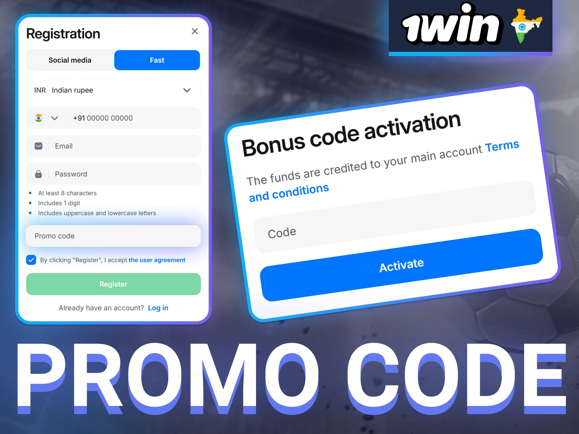 Use 1win promo code for extra benefits.