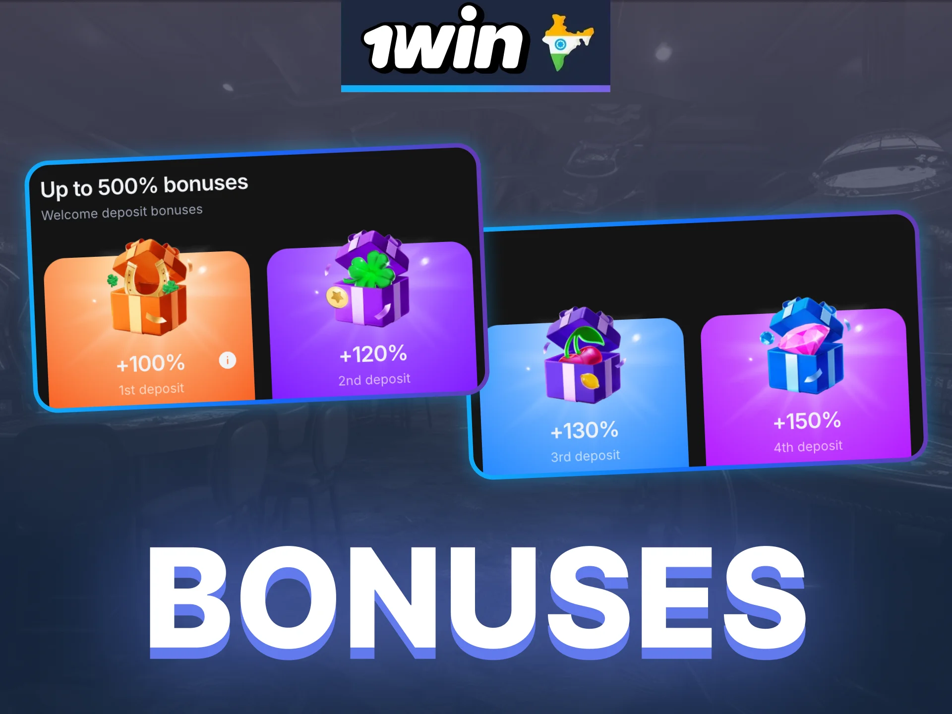 Enjoy the 1win bonus offer, get rewards on your first four deposits.