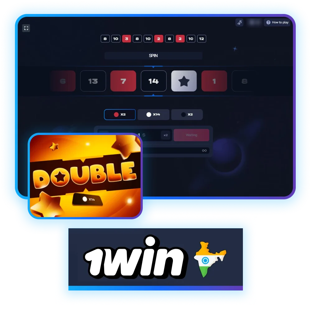 Predict which of the three colors will fall on the reel in the 1win Double game.