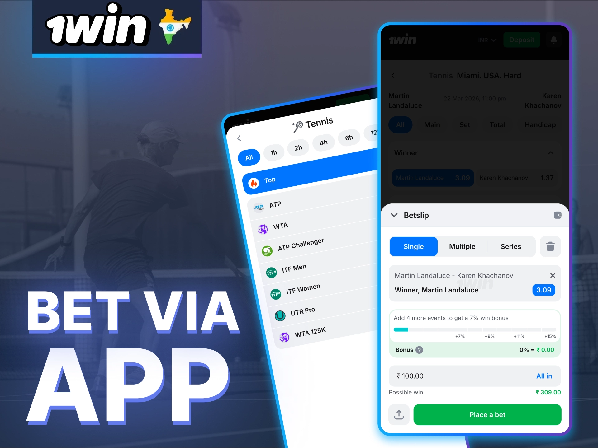 Use 1Win app for tennis and manage your bets easily with fast navigation and real time updates.